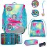  Alpha Safety Light Juego de mochilas escolares 5 piezas Modelo Happy Rainbow