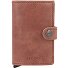  Miniwallet Vintage Estuche para tarjetas de crédito Cartera de piel RFID 6,5 cm Modelo cognac-brown