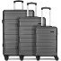  New York 2.0 4 ruedas Juego de maletas 3 piezas Modelo black-metallic