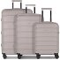  South Dakota 4 ruedas Juego de maletas 3 piezas con pliegue de expansión Modelo champagner