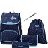  Ergojet Juego de mochilas escolares 6 piezas Modelo black blue