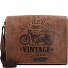  Vintage Cafe Racer Messenger Cuero 33 cm Modelo braun