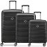  Meteor 4 ruedas Set de maletas 3 piezas Con asa expansible Modelo deep black