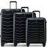  Exo 4 ruedas Juego de maletas 3 piezas con pliegue de expansión Modelo black