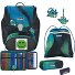  Alpha Juego de mochilas escolares 5 piezas Modelo Blue Pixel