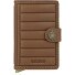  Miniwallet Estuche para tarjetas de crédito Protección RFID Piel 6.5 cm Modelo cognac