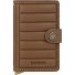  Miniwallet Estuche para tarjetas de crédito Protección RFID Piel 6.5 cm Modelo cognac