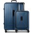  Juego de maletas Essentials 14 de 4 ruedas Compartimento para portátil de 2 piezas con pliegue extensible Modelo dark blue metallic