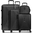  Juego de maletas Essentials 14 de 4 ruedas + neceser 4 pzs. con pliegue extensible Modelo black metallic