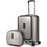  Juego de maletas Essentials 14 2 pzs. trolley de cabina con plegado extensible + neceser Modelo coffee grey metallic