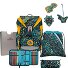  Juego de mochilas escolares ErgoFlex 5pcs. Modelo Dino Time