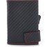  Tarjetero de piel RFID 9 cm Modelo schwarz-rot