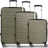  Seattle 4 ruedas Juego de maletas 3 piezas Modelo dark-olive