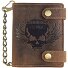  Cartera Vintage Skull Piel 10 cm Modelo braun